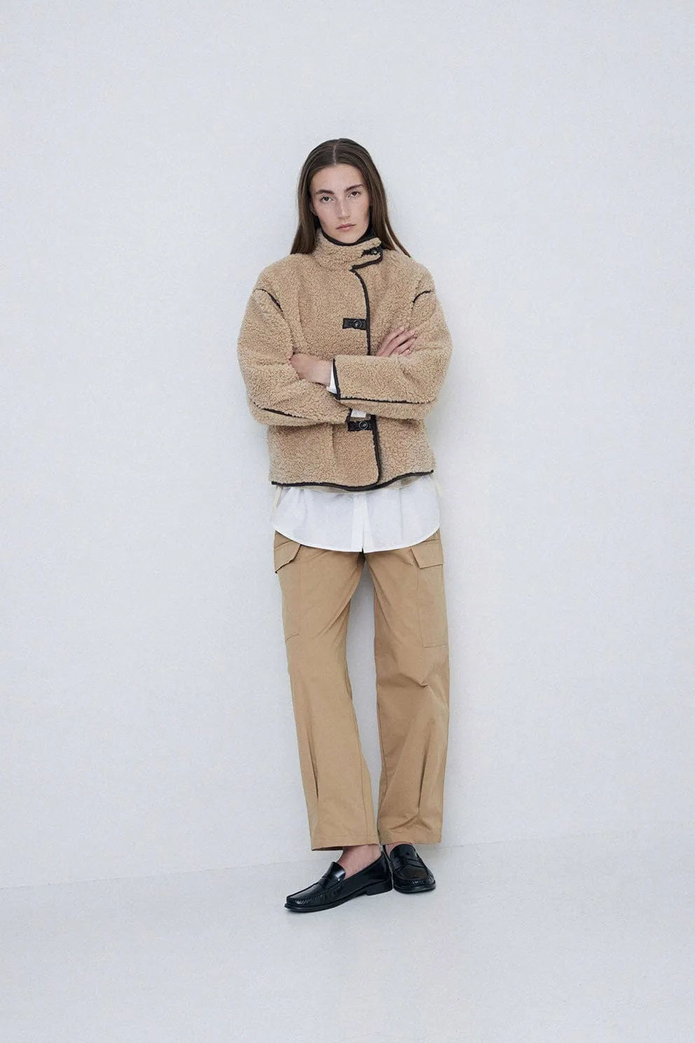Shearling Coat - Beige