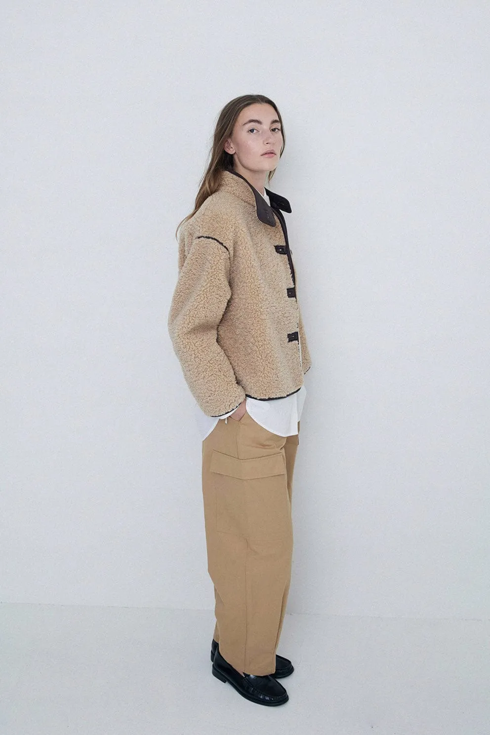Shearling Coat - Beige