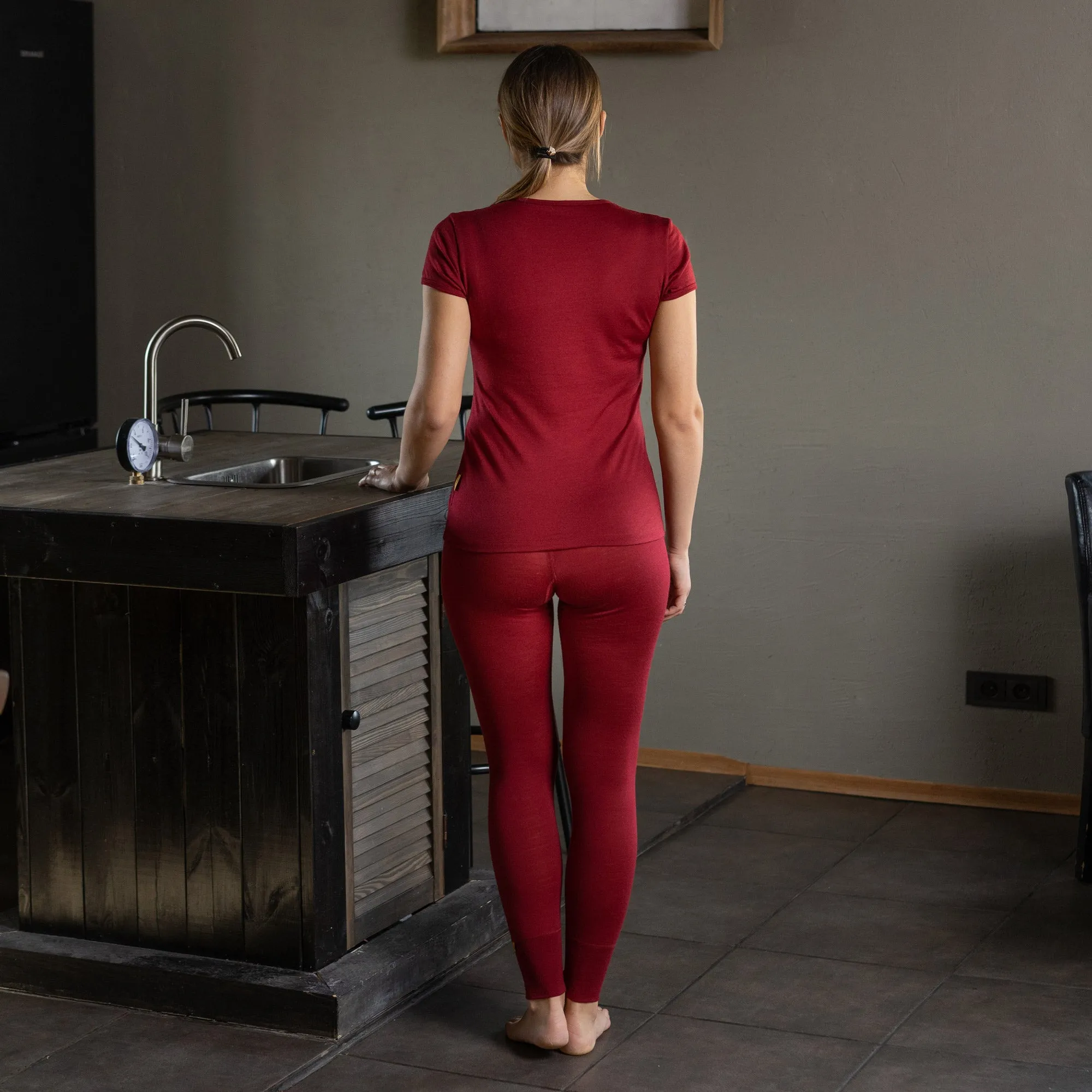 Women's T-Shirt & Bottom 2-Piece Royal Cherry
